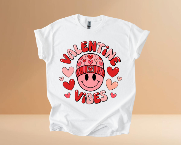VALENTINES DAY VIBES DESIGN TSHIRTS